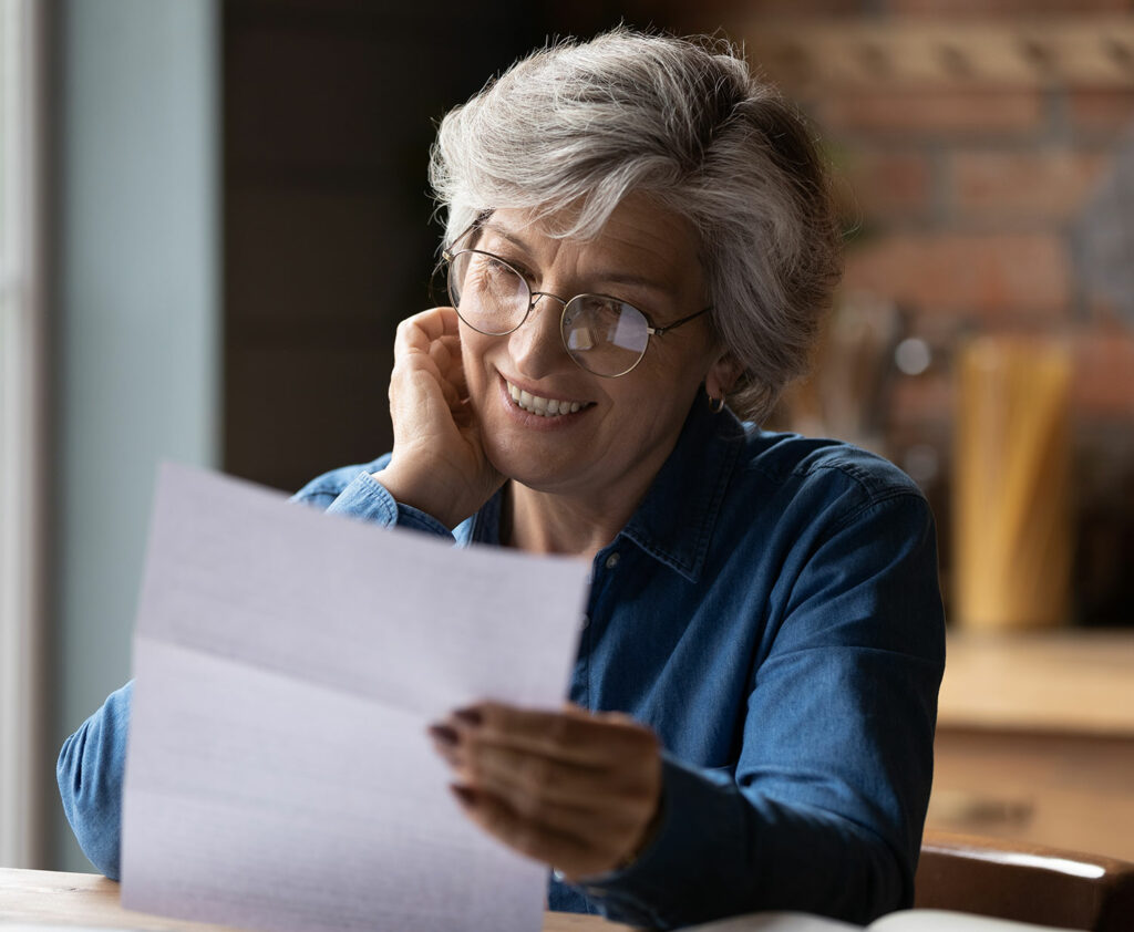 Woman reviewing her Foreign Bank Account Statements